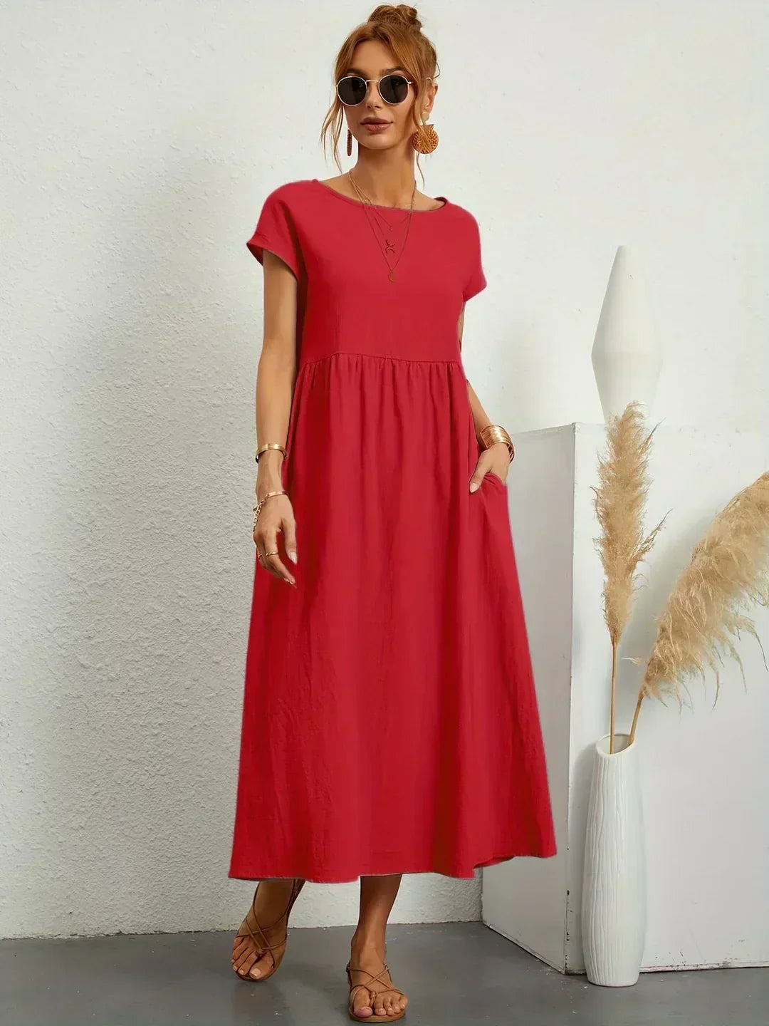 Evi | Flowing Midi Dress Timeless Elegance